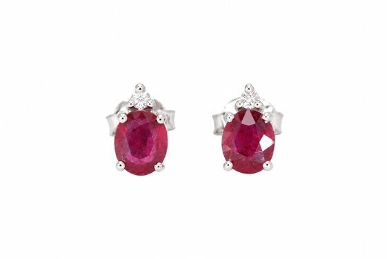 Orecchini Promesse Donna in Oro Rubino 0.90 Ct OPF1R - OPF1R